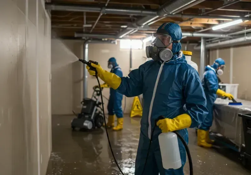 Basement Sanitization and Antimicrobial Treatment process in Gardner, IL